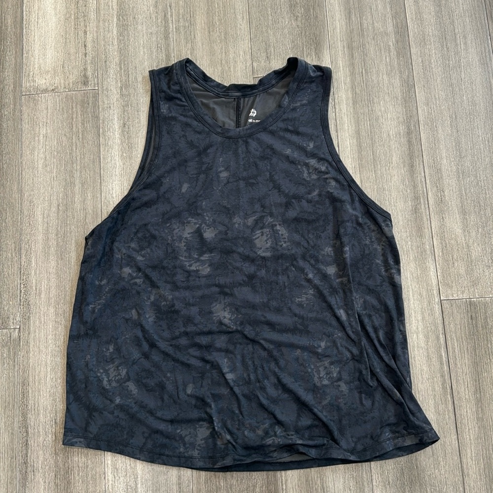 Black tie dye tank